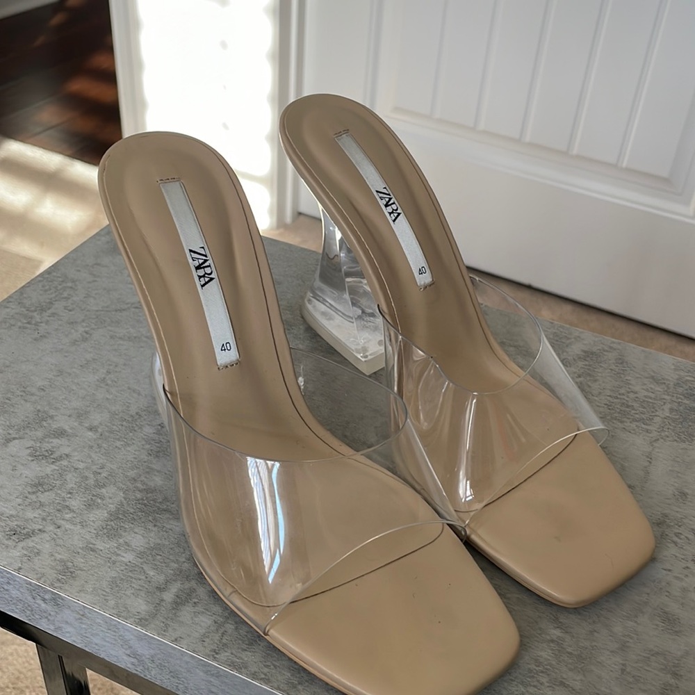 Zara clear dress sandals, size 40/9
